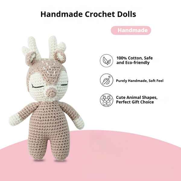 Knitted animal dolls