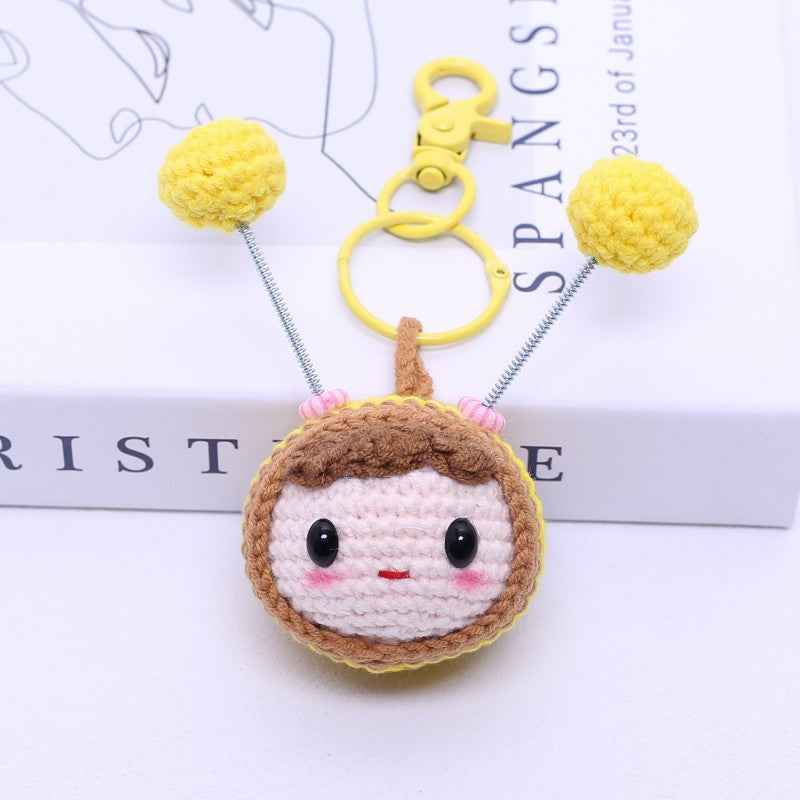Cute Crochet Baby Doll with Antenna Weaving finished product