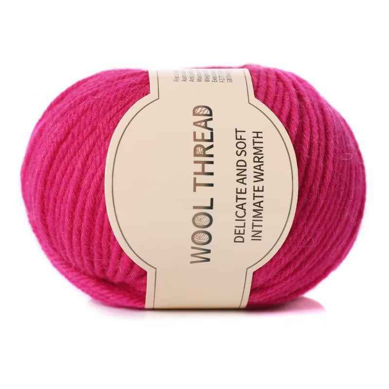 Wool yarn 4 strands medium thick hand knitted non-pilling wool blended yarn