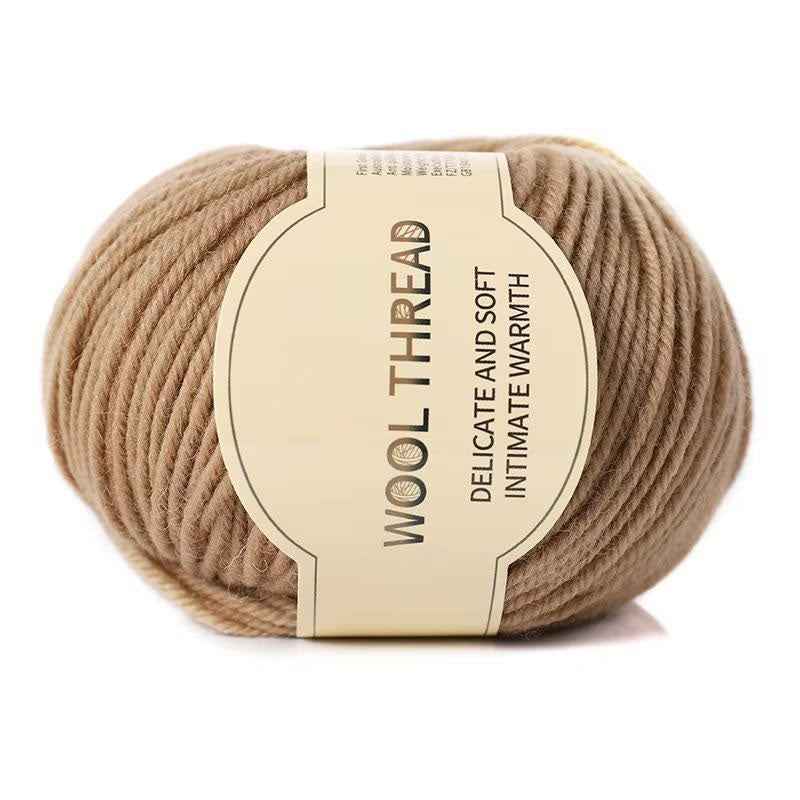 Wool yarn 4 strands medium thick hand knitted non-pilling wool blended yarn