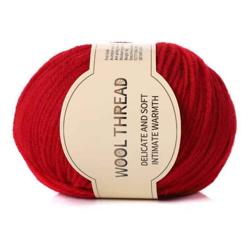 Wool yarn 4 strands medium thick hand knitted non-pilling wool blended yarn