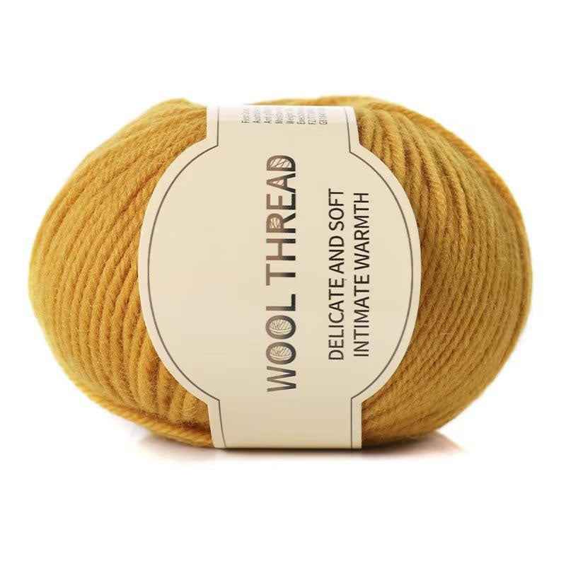 Wool yarn 4 strands medium thick hand knitted non-pilling wool blended yarn