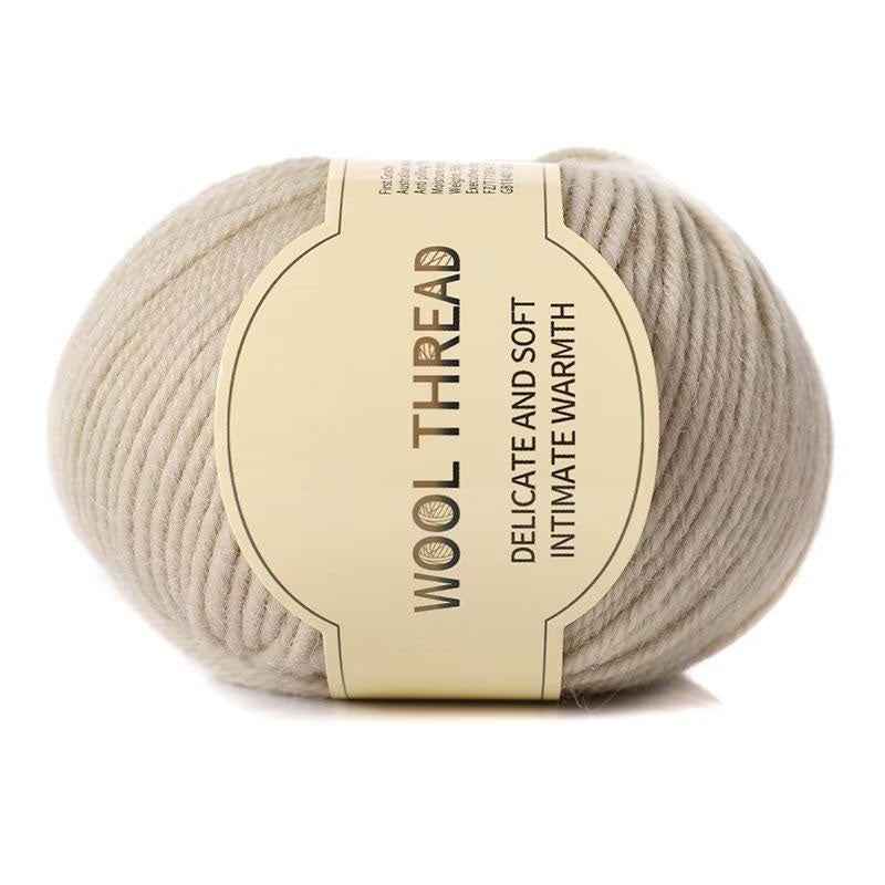 Wool yarn 4 strands medium thick hand knitted non-pilling wool blended yarn