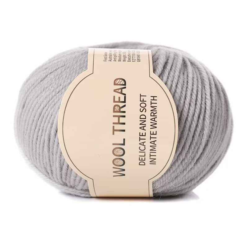 Wool yarn 4 strands medium thick hand knitted non-pilling wool blended yarn