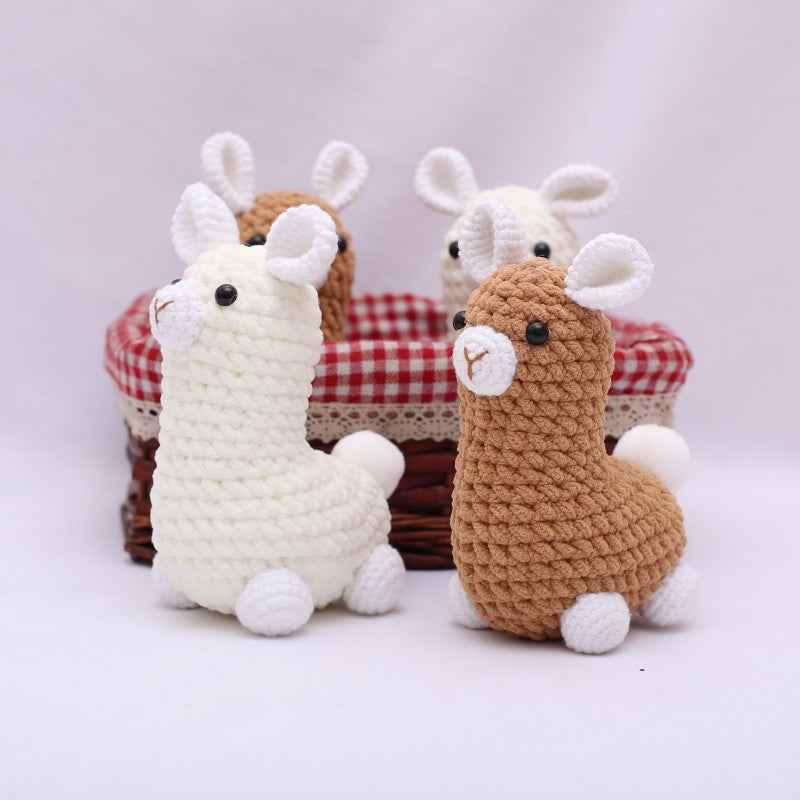 Handmade Crochet Alpaca Doll Weaving finished product