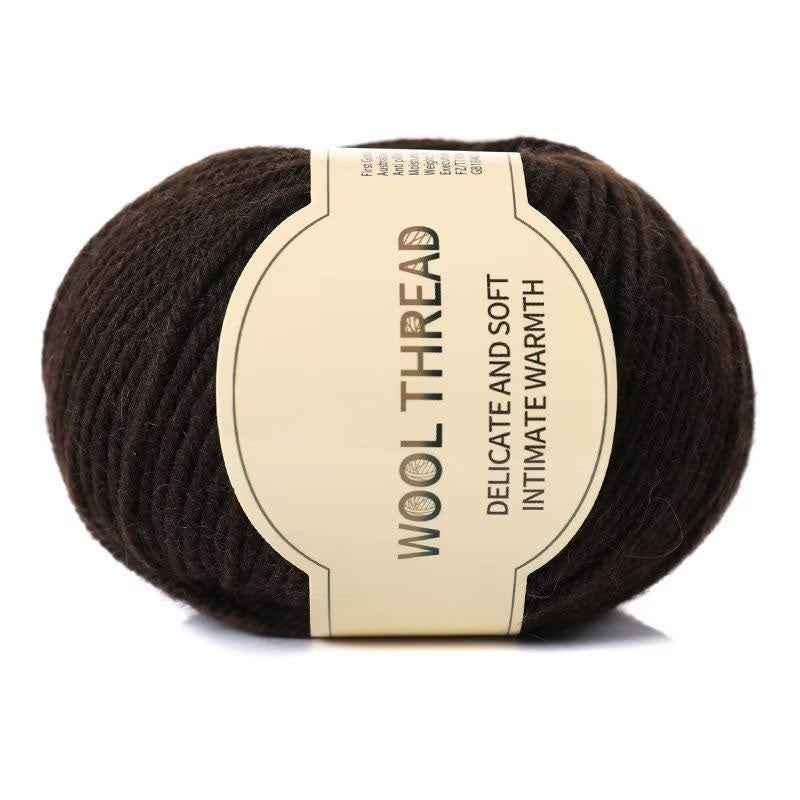 Wool yarn 4 strands medium thick hand knitted non-pilling wool blended yarn