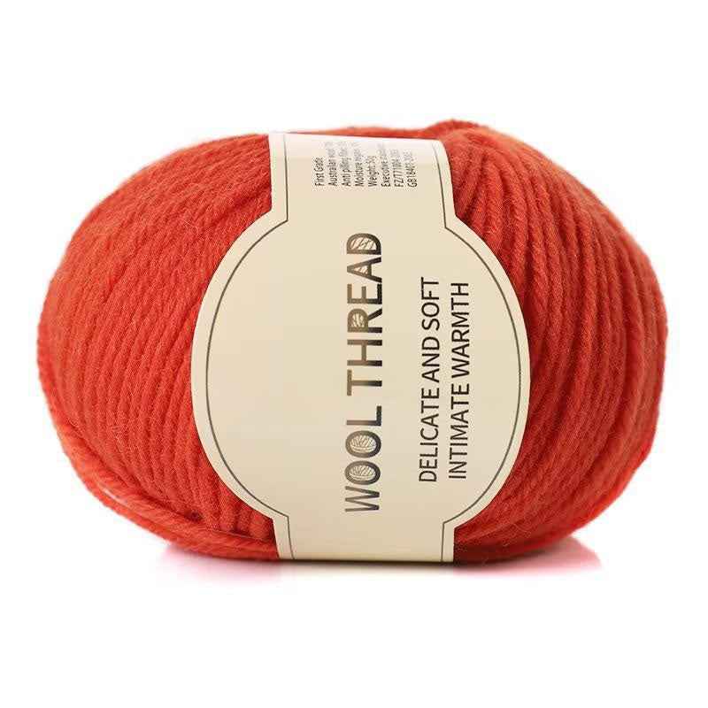 Wool yarn 4 strands medium thick hand knitted non-pilling wool blended yarn