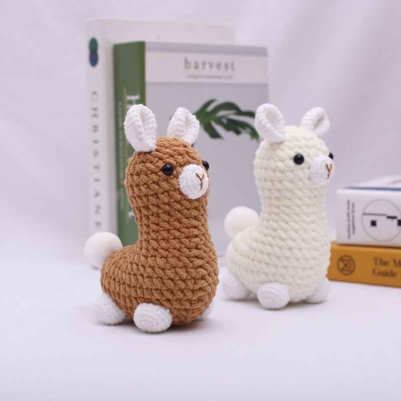 Handmade Crochet Alpaca Doll Weaving finished product