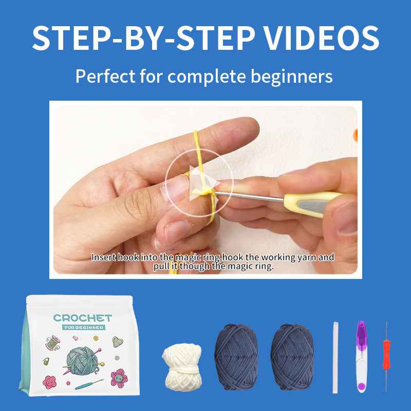DIY wool knitting kit elephant toy doll tool kit
