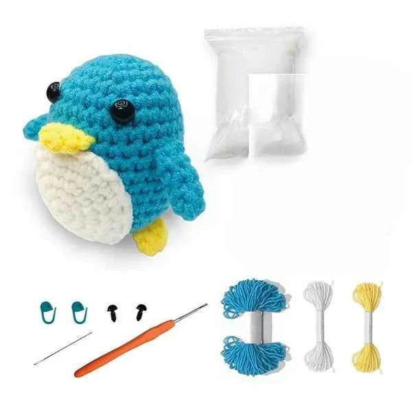 Crochet Animal Toys Starter Kit With Yarn And Hooks