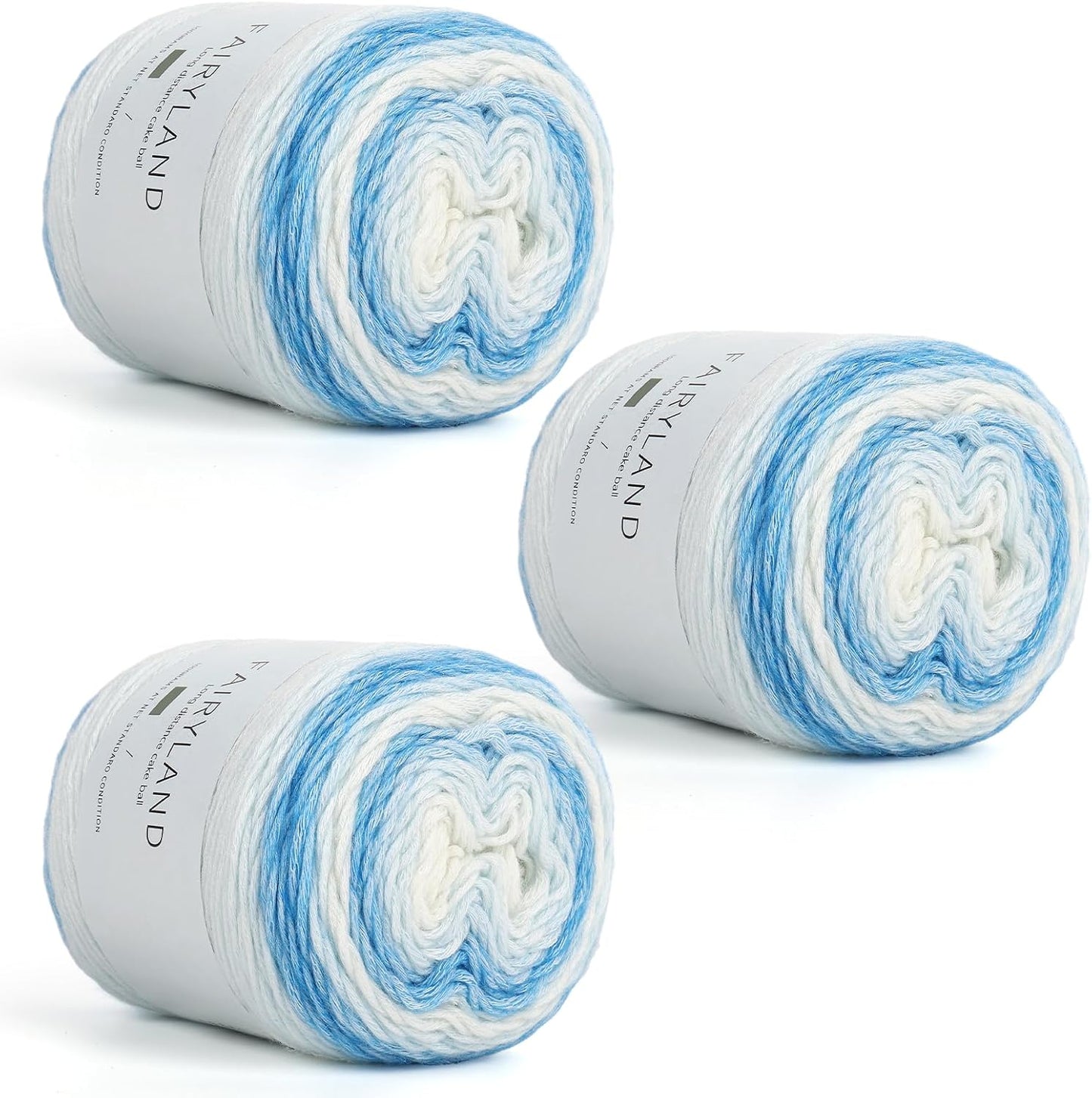 Cake Yarn for Crocheting 3 Skeins Gradient Cake Yarn (3.52 oz) (267 Yards)