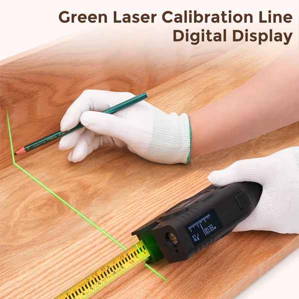 ft. digital tape measure with laser, 3-in-1 charging, display
