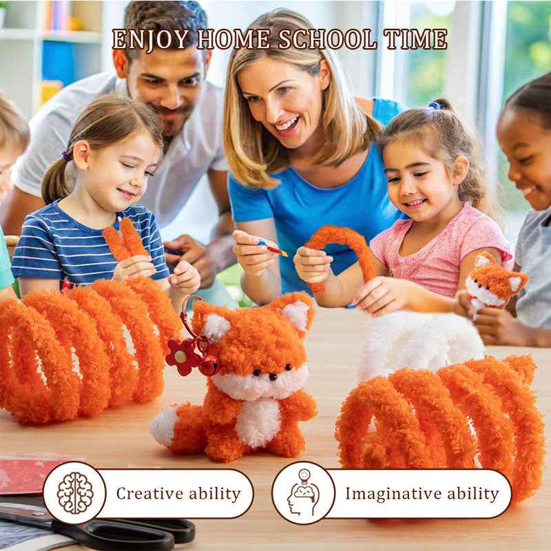 DIY twist stick weaving kit squirrel pendant set combination decompression doll