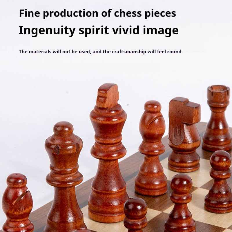 High-end boutique wooden black walnut folding chess solid wood magnetic chess