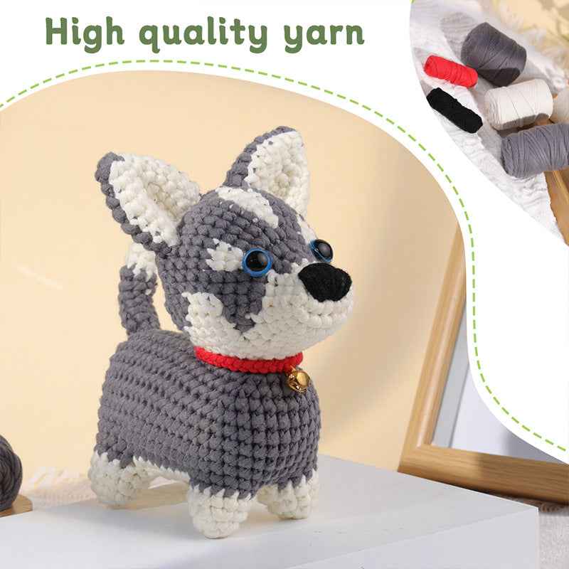 Husky crochet doll toy ornaments weaving kit