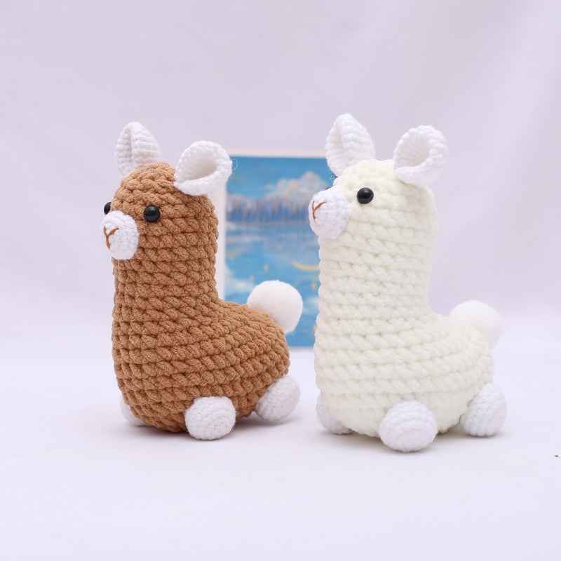 Handmade Crochet Alpaca Doll Weaving finished product