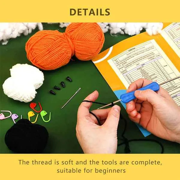 Beginners Crochet Kit With Yarn And Hooks