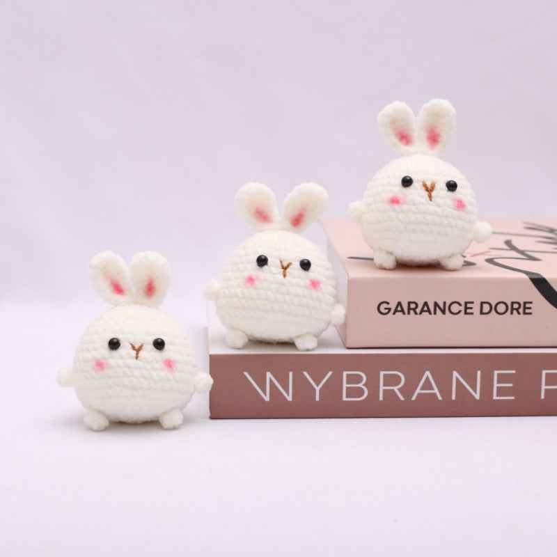 Cute Little Crochet Rabbit Hanging Ornament Weaving finished product