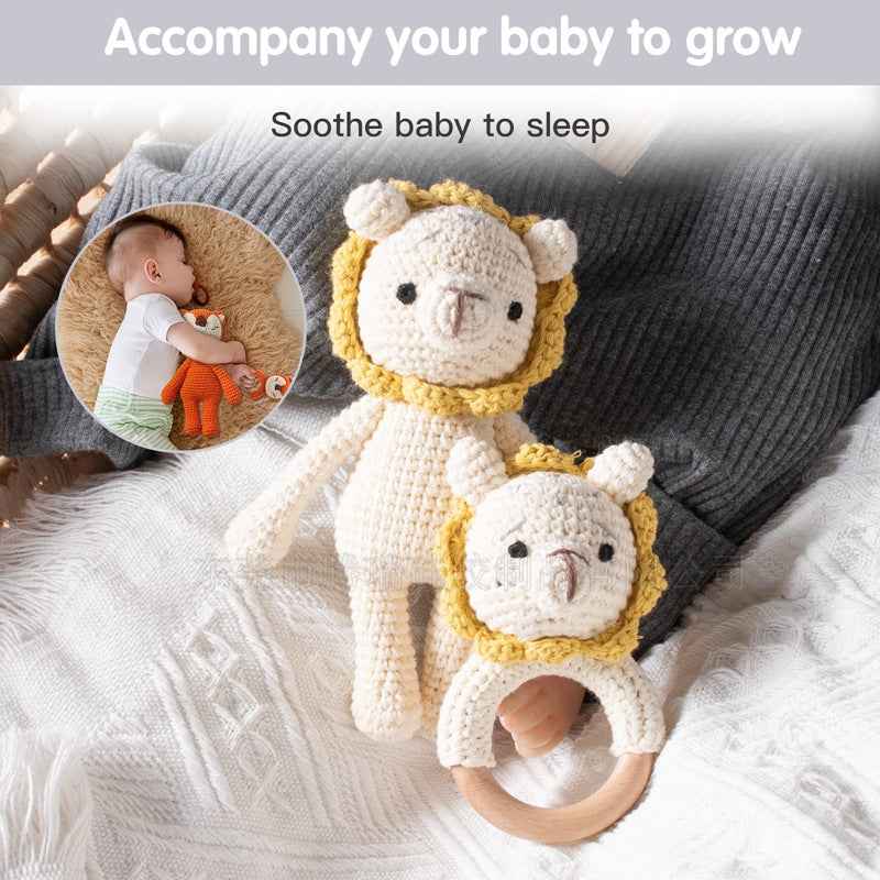 Knitted animal dolls finished products pure handmade