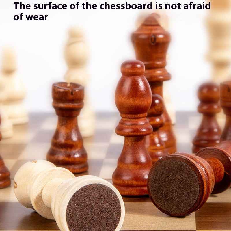 High-end boutique wooden black walnut folding chess solid wood magnetic chess
