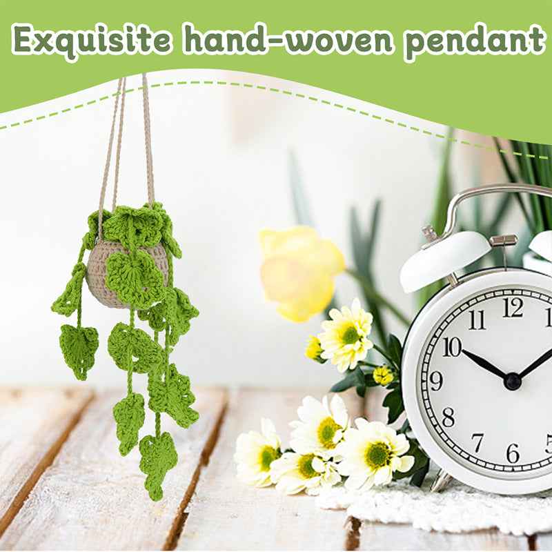 bud green hollow hanging basket decorative potted pendant weaving kit