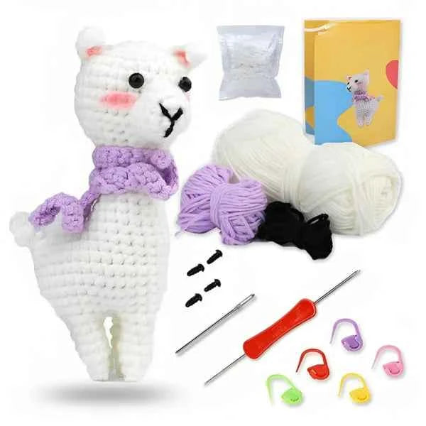 Beginners Crochet Kit With Yarn And Hooks