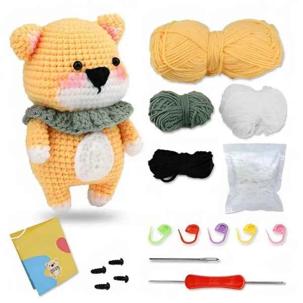 Beginners Crochet Kit With Yarn And Hooks