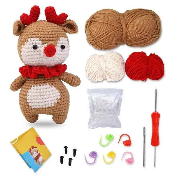 Beginners Crochet Kit With Yarn And Hooks