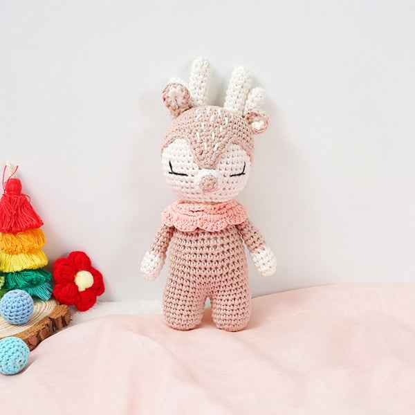 Knitted animal dolls
