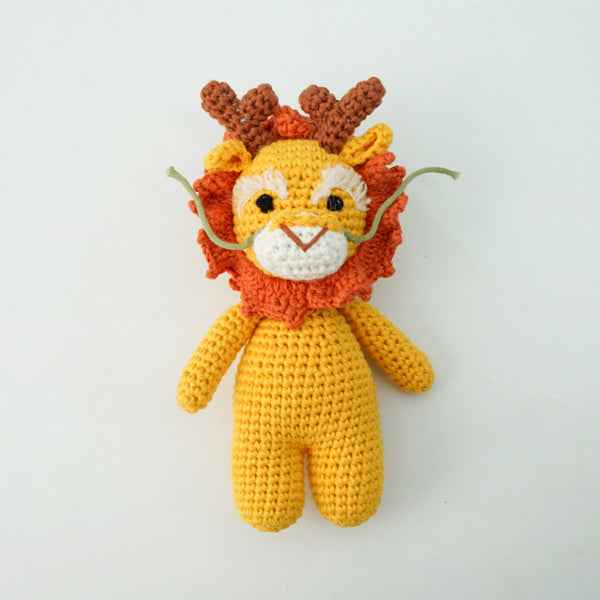 Knitted animal dolls