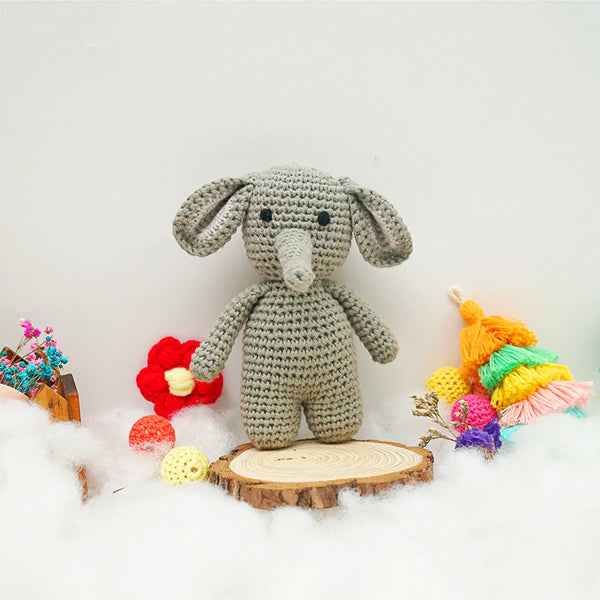 Knitted animal dolls