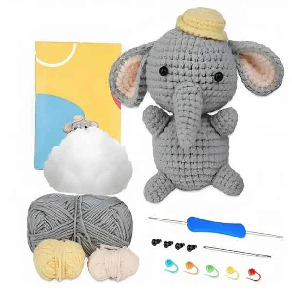 Beginners Crochet Kit With Yarn And Hooks
