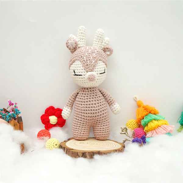 Knitted animal dolls