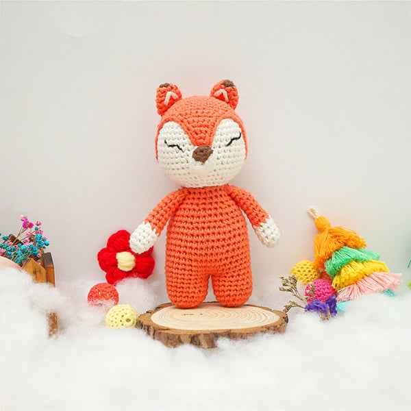 Knitted animal dolls
