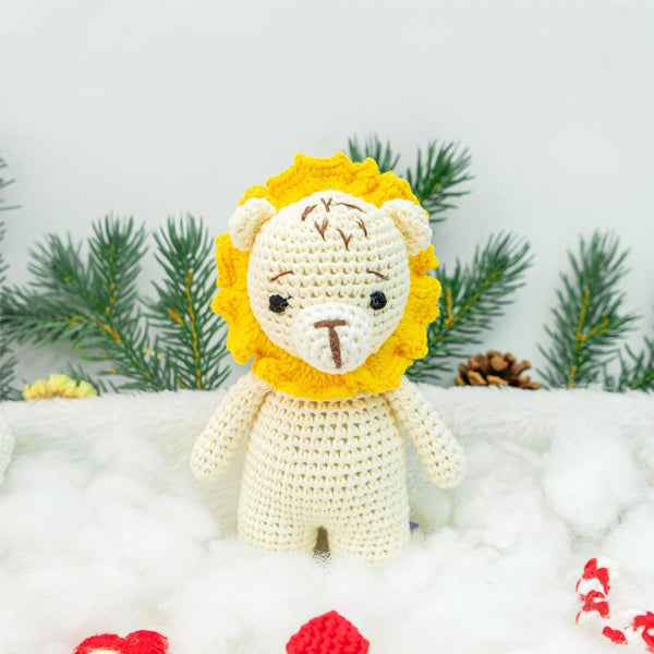 Knitted animal dolls