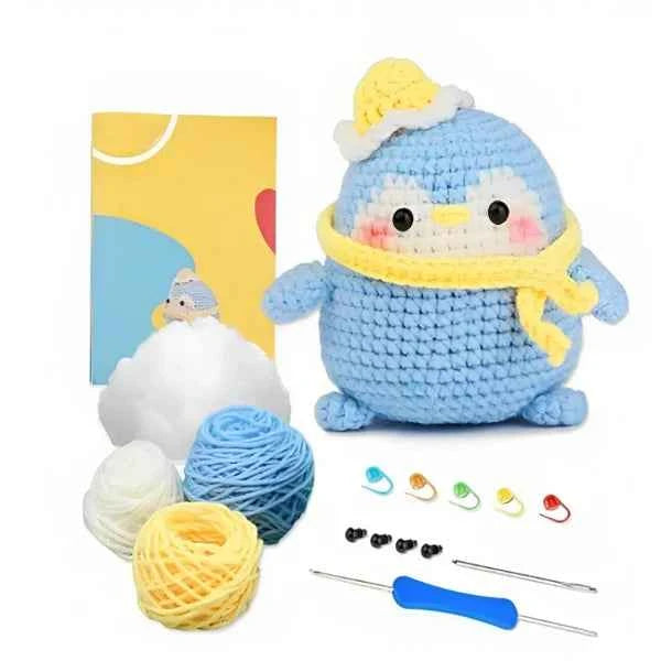 Beginners Crochet Kit With Yarn And Hooks