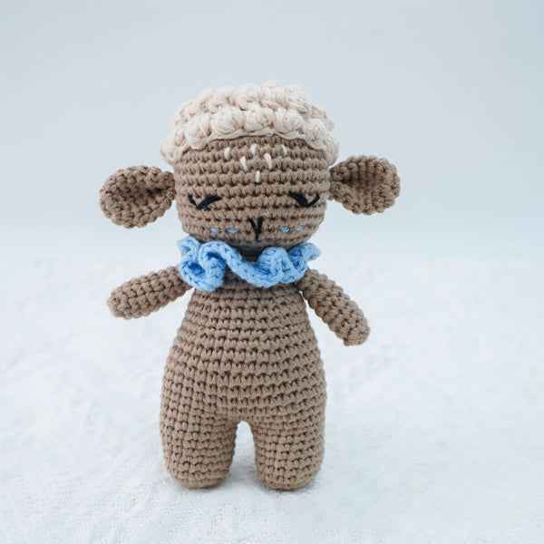 Knitted animal dolls