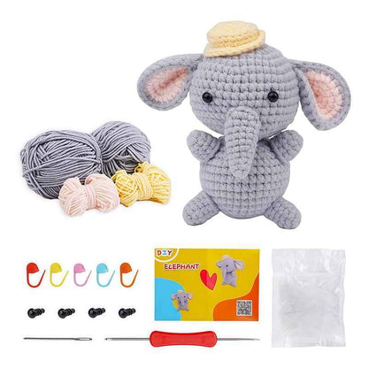 Weaving kit cute elephant DIY crochet pendant
