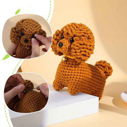 Teddy dog handmade doll weaving kit