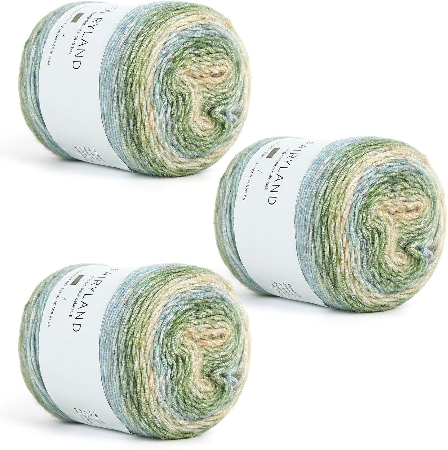 Cake Yarn for Crocheting 3 Skeins Gradient Cake Yarn (3.52 oz)  (267 Yards)