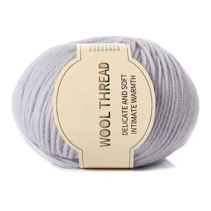 Wool yarn 4 strands medium thick hand knitted non-pilling wool blended yarn