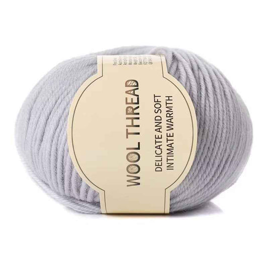 Wool yarn 4 strands medium thick hand knitted non-pilling wool blended yarn