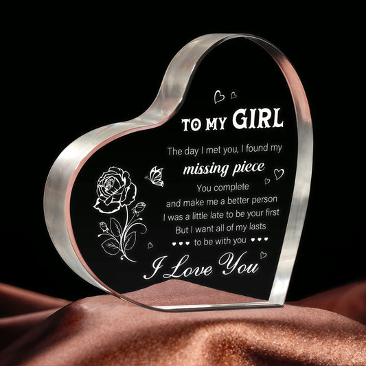 Heart-shaped acrylic pattern decorated gifts