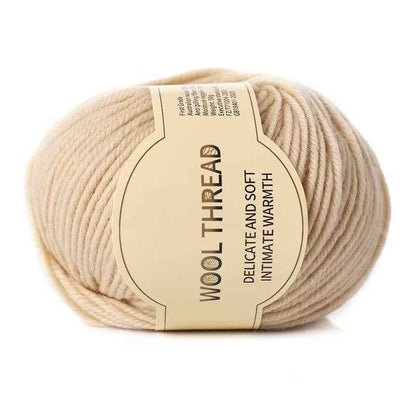 Wool yarn 4 strands medium thick hand knitted non-pilling wool blended yarn