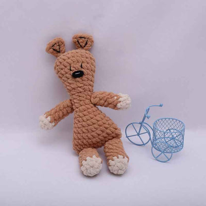 Cute Little Crochet Teddy Bear Weaving finished product