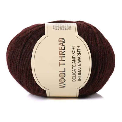 Wool yarn 4 strands medium thick hand knitted non-pilling wool blended yarn
