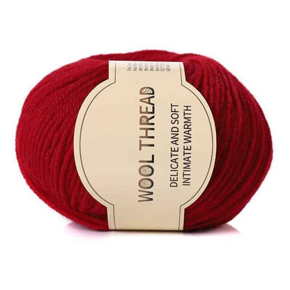 Wool yarn 4 strands medium thick hand knitted non-pilling wool blended yarn