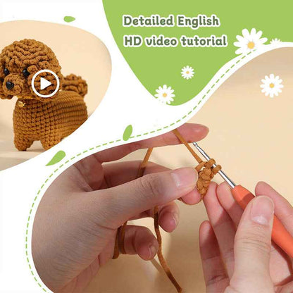 Teddy dog handmade doll weaving kit
