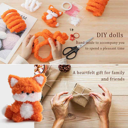 DIY twist stick weaving kit squirrel pendant set combination decompression doll