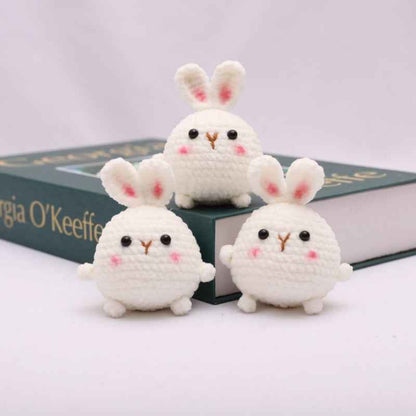 Cute Little Crochet Rabbit Hanging Ornament Weaving finished product